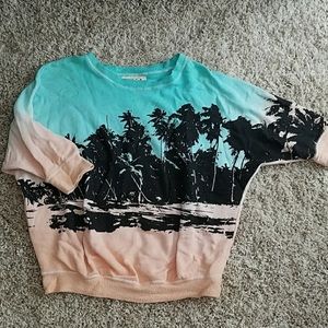 billabong palm tree silhouette sweatshirt medium